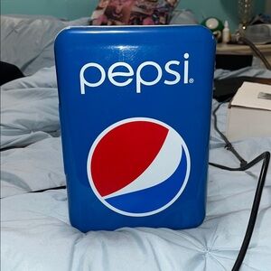 Blue Pepsi 6 Can Mini Fridge
